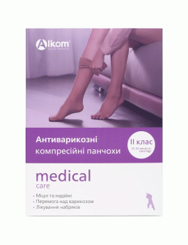 Панчохи антиварикозні Medical Care, Компресія 2 клас, Алком 00202 (відкритий мисок)