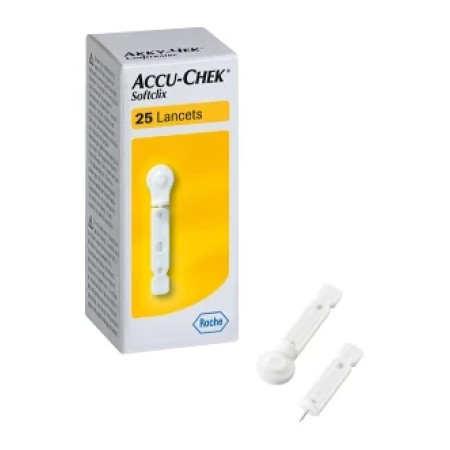 Ланцети «Акку Чек Софтклікс» (Accu-Chek Softclix), 25 шт, Roche Diagnostics Gmbh, Німеччина