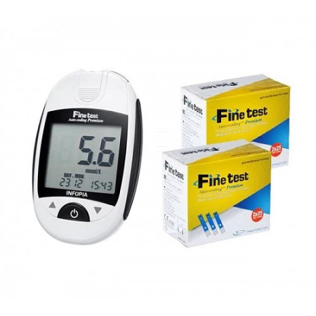 Глюкометр Finetest Auto-Coding Premium із тест-смужками (100 шт.)