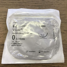 Шовний матеріал V-Loc 180 (0, 45 см) голка 37 мм, 1/2 кола, колюча посилена, зелений (VLOCL0326)
